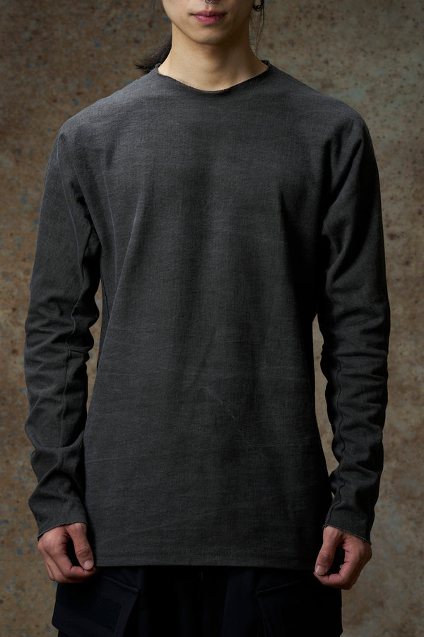 DEVOA Fall/Winter 2025 Round-neck Long-sleeve T-shirt (Made in Japan) DVA-CSC-DCK3-CHARCOAL